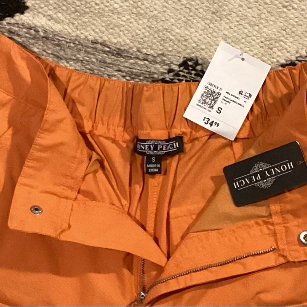 Honey peach cargo pants